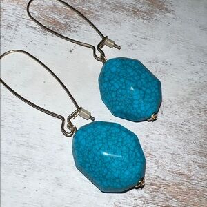Nicole Miller New York Faux Turquoise Drop Earrings